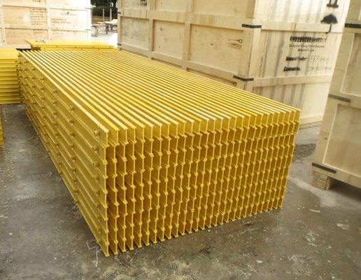 Antiderrapante de alta resistência Pultruded GRP Fiberglass Grating Walkway com serviço de corte