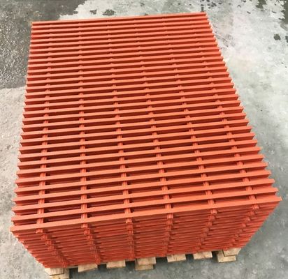 Grelhas de plástico reforçadas de fibra de vidro resistentes a produtos químicos para pisos industriais