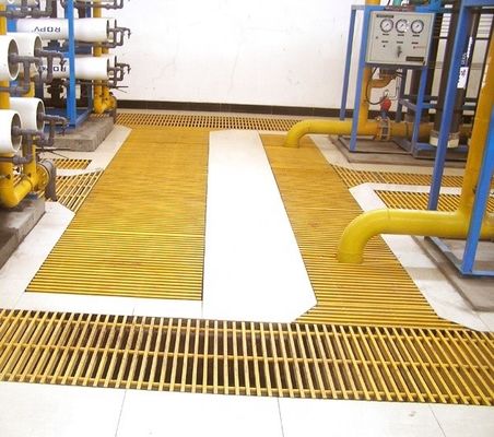 Cobertura de grades de esgoto de FRP antiderrapante com resistência química e serviço de corte