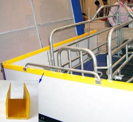 Técnica Pultrusão Fibra de vidro GFRP C Canal para 30 mm Proteção/Cobre de Bordas