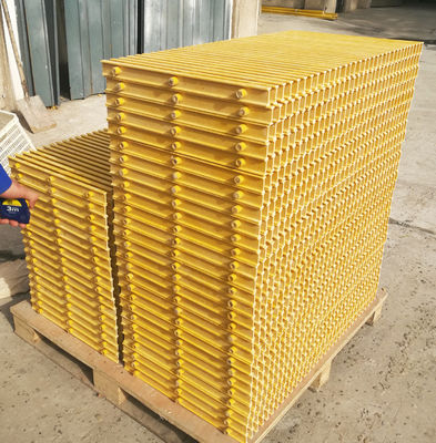 Grelha de pultração de FRP de alta resistência de 38 mm com grande comprimento de suporte e 40% de área aberta