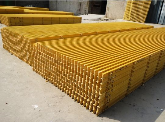 Grelha de pultração de FRP de alta resistência de 38 mm com grande comprimento de suporte e 40% de área aberta