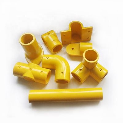 Serviço de corte oferecido Cercas de segurança de ferro de ferro fundido de FRP industrial com trilho redondo de FRP de 36 mm
