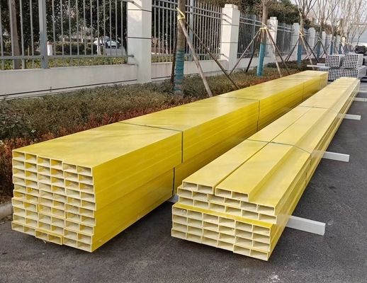 FRP Rectangular Beam Fiberglass Purlin para suportes de painéis de telhado Dimensões personalizáveis