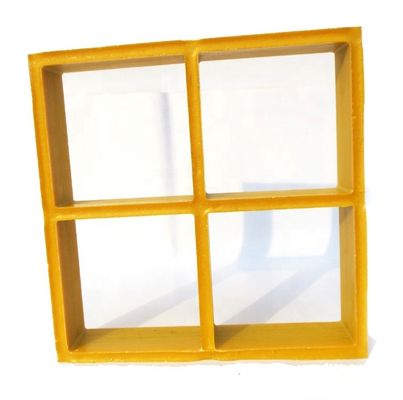 Serviço de corte 50x50mm Grelha de grelha de FRP de grelha de fibra de vidro Grelha de ventilação de ar
