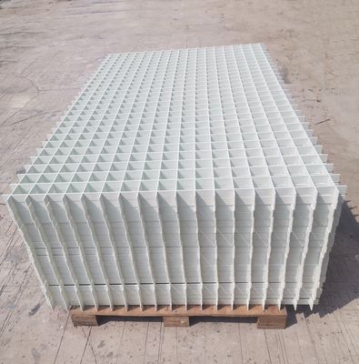 Serviço de corte 50x50mm Grelha de grelha de FRP de grelha de fibra de vidro Grelha de ventilação de ar