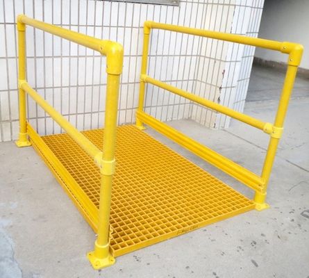 Sistema de corrimento de fibra de vidro composto resistente à corrosão com 40% 80% de área aberta