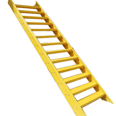Isolamento de segurança de fibra de vidro de alta resistência FRP U Channel Ladder com cores personalizadas