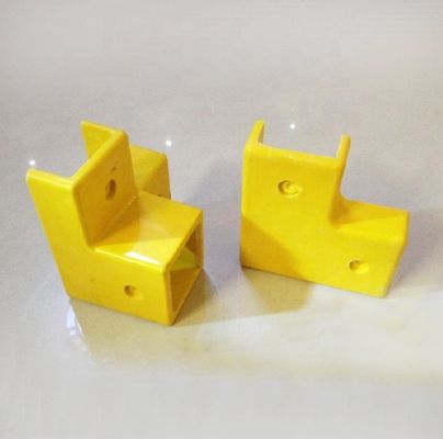 Fittings/conectores para cercas quadradas redondas de fibra de vidro/acessórios de mangueira de FRP amarelo de 50 mm