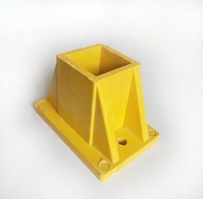 Fittings/conectores para cercas quadradas redondas de fibra de vidro/acessórios de mangueira de FRP amarelo de 50 mm