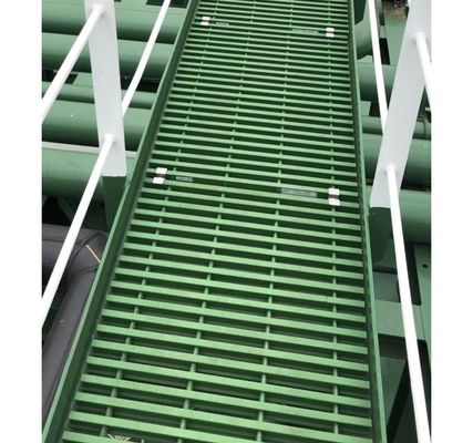 Painel de cobertura de grelha de fibra de vidro pultrudada resistente à corrosão com superfície antiderrapante