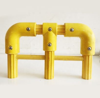 Escadas isoladas Tubos de FRP de 36 mm Forma de engrenagem com serviço de corte Design ondulado