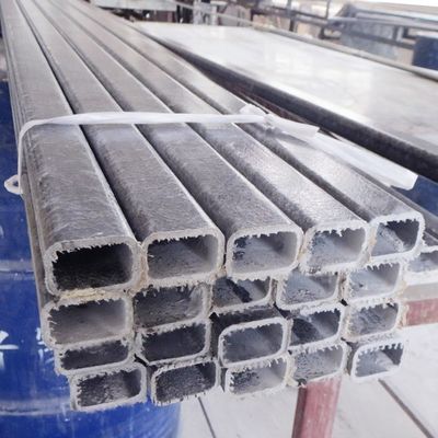 Tubo retangular de fibra de vidro de 30 mm Tubo de FRP leve para alça de hóquei no gelo e mais