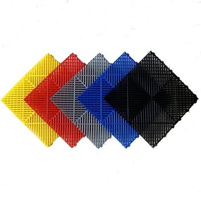 Grelha de piso de lavagem de automóveis de plástico de PP interligada Espessura de 1,8 cm para azulejos de piso de garagem