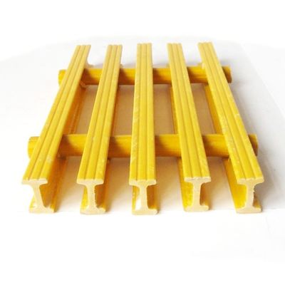Grelhas de piso de fibra de vidro de FRP pultrudadas de 25 mm e 38 mm para passeios de piso