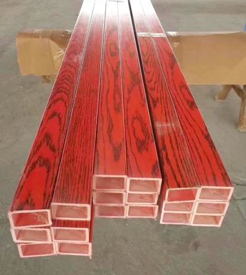 Tubos de fibra de vidro de acabamento liso com padrão e serviço de corte de grãos de madeira personalizados