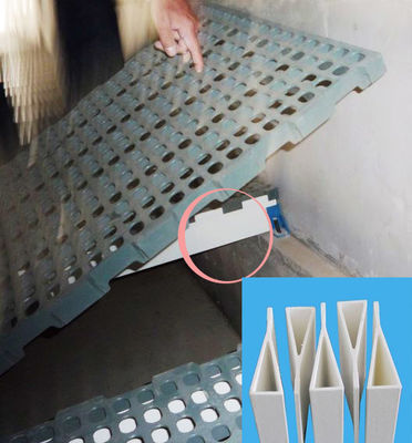 Serviço de corte suave 120 mm de altura Fibra de vidro triângulo viga de suporte para piso de aves de capoeira