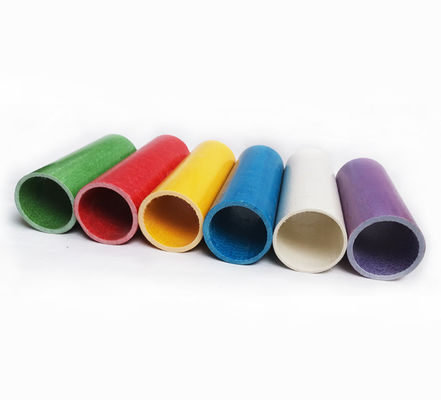 Tubo redondo liso de fibra de vidro FRP Tubo/pólos GFRP Profil para necessidades de corte personalizadas