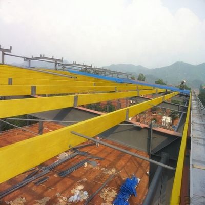 6m espessura suave GRP FRP Plastic Purlin para teto quadro de apoio painel de alta capacidade de carga