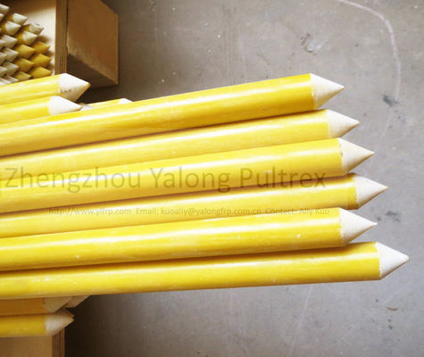 Pistas de fibra de vidro de fibra de plástico pultrudadas de FRP de resistência de extremidade cônica leve para suporte