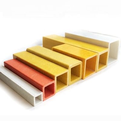 30 mm 38 mm 44 mm 50 mm Tubo quadrado de FRP GFRP pultrudo Estruturas resistentes e duradouras