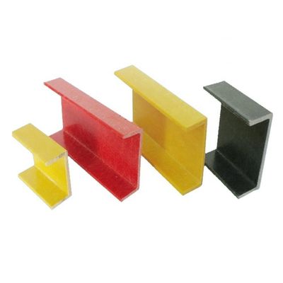 Perfil de canal C de plástico reforçado com fibra de vidro resistente à corrosão química para uso exterior