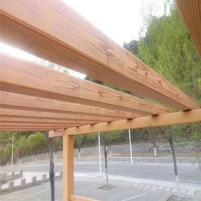 Profissionais de tubos compostos de fibra de vidro de grãos de madeira anticorrosivo para estruturas de pérgulas de FRP