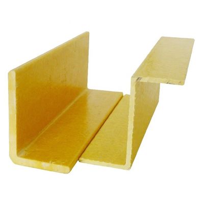 Barras de ângulo de fibra de vidro de FRP pultrudo de alta resistência 20 mm-150 mm usando cores personalizadas