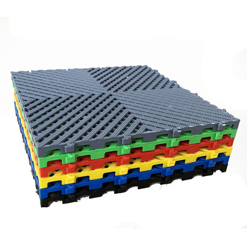 2.0cm PP Interlocking Garage Floor Tiles Floor Carwash Grating Mats Anti-Slip Grate