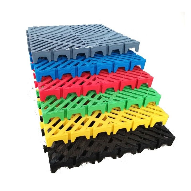 50x50x5.0cm tapetes de piso de garagem de plástico para oficina de lavagem de carros estilo de design industrial